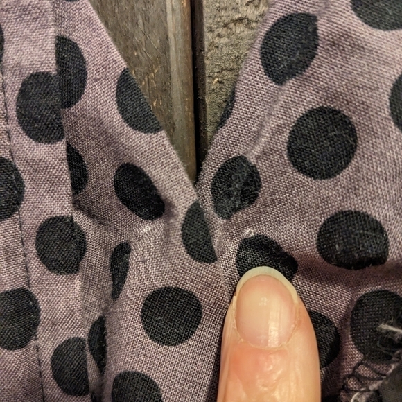 Retrolicious Grey with black polkadot dress, Size L - Picture 4 of 8